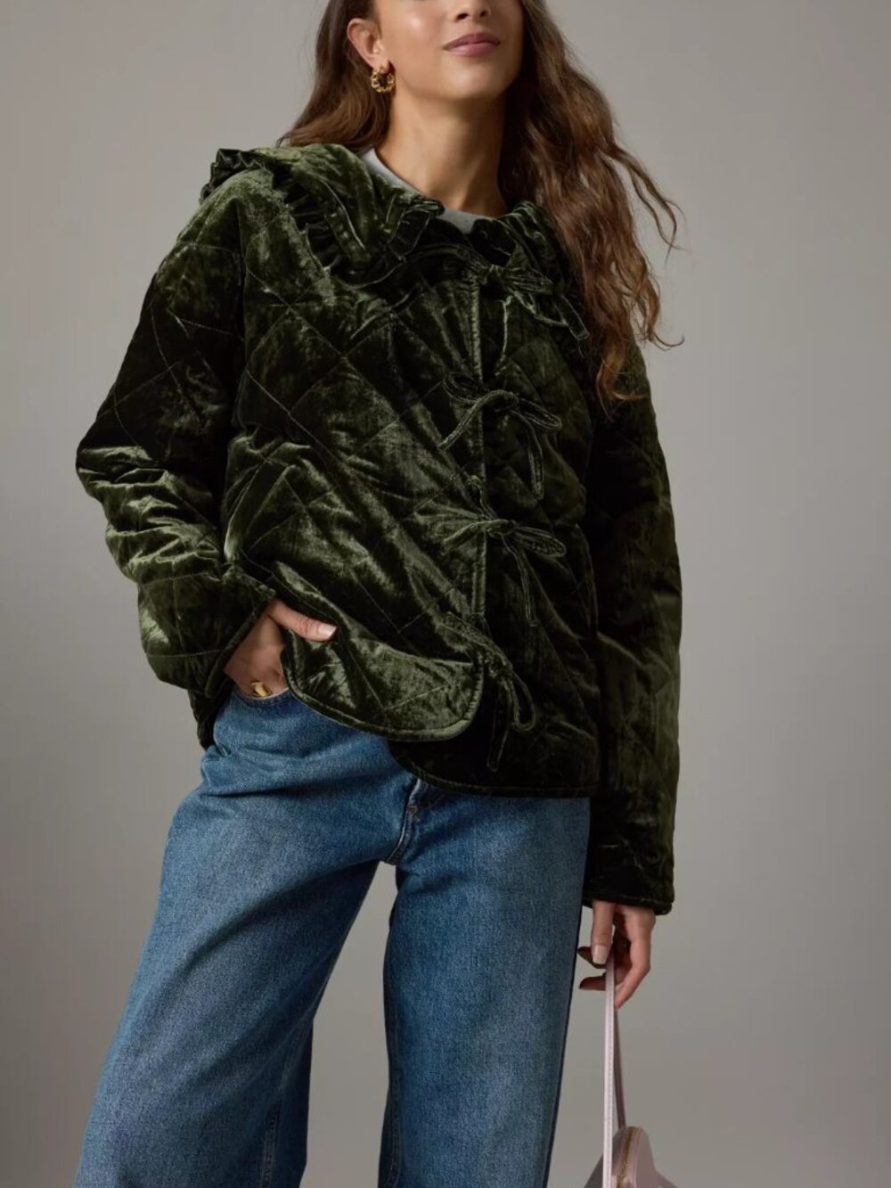 Anthropologie The Hazel Velvet Quilted Jacket by Maeve SIZE S new with tag - Picture 8 of 8